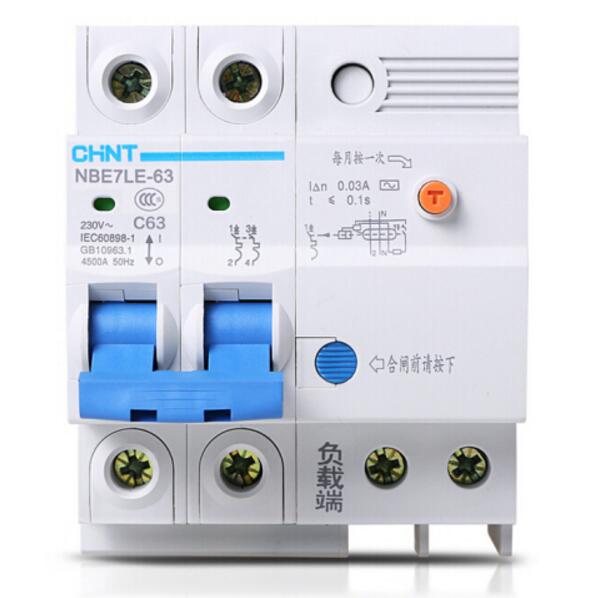 正泰nbe7le 2p 两相空开漏电保护