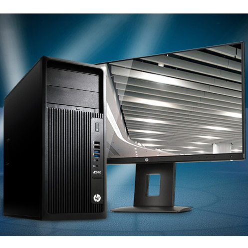 惠普(hp) z240 桌面工作站 i7-6700/8g/1t/2g独显/dvdrw/21.